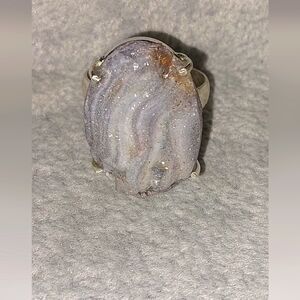 Desert Druzy Statement Ring Size 8.85
